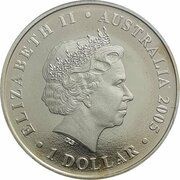1 Dollar - Elizabeth II 4th Portrait - 90th Anniversary ANZAC obverse image