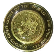 100 Francs Canadian Maple Leaf, Republic of the Congo, 2011 reverse image