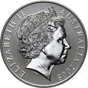 1 Dollar - Elizabeth II 4th Portrait - Selectively Gold-Plated Silver Kangaroo obverse image