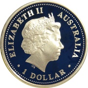 1 Dollar - Elizabeth II 4th Portrait - Australian Kookaburra obverse image