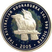 1 Dollar - Elizabeth II 4th Portrait - Australian Kookaburra, Australia, 2005-2006 reverse image