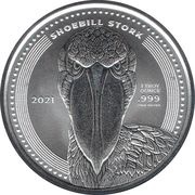 1000 Francs Shoebill Stork, Republic of the Congo, 2021 reverse image