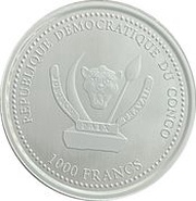1000 Francs Shoebill Stork obverse image