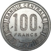 100 Francs CFA, Republic of the Congo, 1971-1972 reverse image