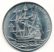 100 Francs CFA Spanish Galleon, Republic of the Congo, 1991 reverse image
