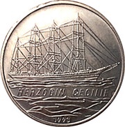 100 Francs CFA Herzogin Cecilie, Republic of the Congo, 1993 reverse image