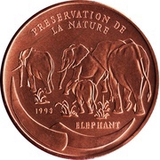 100 Francs CFA Elephants, Republic of the Congo, 1993 reverse image