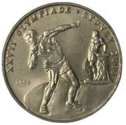 100 Francs CFA 2000 Summer Olympic Games, Republic of the Congo, 1999 reverse image