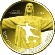 100 Francs CFA FIFA World Cup 2014, Republic of the Congo, 2014 reverse image