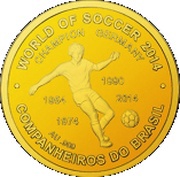100 Francs CFA FIFA World Cup 2014, Republic of the Congo, 2014 reverse image