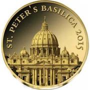 100 Francs CFA St. Peter's Basilica, Republic of the Congo, 2015 reverse image