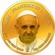 100 Francs CFA Pope Francis, Republic of the Congo, 2016 reverse image
