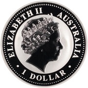 1 Dollar - Elizabeth II 4th Portrait - Australia-Japan Year of Exchange obverse image