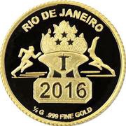 100 Francs CFA 2016 Summer Olympic Games, Republic of the Congo, 2016 reverse image