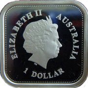 1 Dollar - Elizabeth II 4th Portrait - 50th Anniversary of Australian Television obverse image