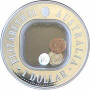 1 Dollar - Elizabeth II 4th Portrait - 40th Anniversary end of Pre-Decimal Coinage obverse image