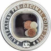 1 Dollar - Elizabeth II 4th Portrait - 40th Anniversary end of Pre-Decimal Coinage, Australia, 2006 reverse image