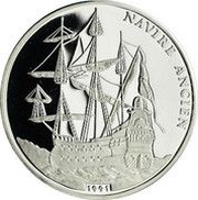 500 Francs CFA Spanish Galleon, Republic of the Congo, 1991 reverse image