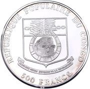 500 Francs CFA FIFA World Cup 1994 obverse image