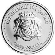 500 Francs CFA Congo Silverback Gorilla obverse image