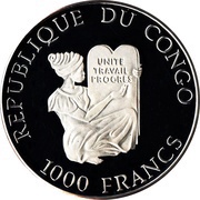 1000 Francs CFA Elephants obverse image