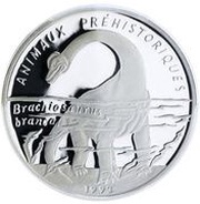 1000 Francs CFA Brachiosaurus, Republic of the Congo, 1993 reverse image