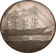 1000 Francs CFA Herzogin Cecilie, Republic of the Congo, 1993 reverse image