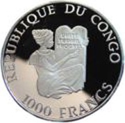 1000 Francs CFA Giraffe obverse image