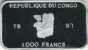 1000 Francs CFA FIFA World Cup 1998 obverse image