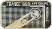 1000 Francs CFA FIFA World Cup 1998, Republic of the Congo, 1997 reverse image