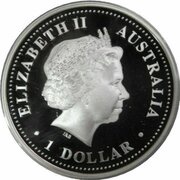 1 Dollar - Elizabeth II 4th Portrait - Dame Edna Everage - Silver Proof obverse image