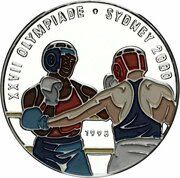 1000 Francs CFA 2000 Summer Olympic Games, Republic of the Congo, 1998 reverse image