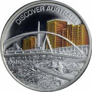 1 Dollar - Elizabeth II 4th Portrait - Discover Australia - Melbourne, Australia, 2006 reverse image