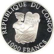 1000 Francs CFA Charles Darwin obverse image