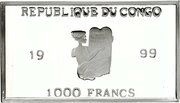 1000 Francs CFA Gerenuk obverse image