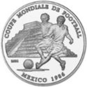 1000 Francs CFA FIFA World Cup 1986, Republic of the Congo, 2001 reverse image