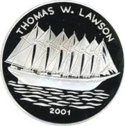 1000 Francs CFA Thomas W. Lawson, Republic of the Congo, 2001 reverse image
