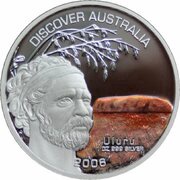 1 Dollar - Elizabeth II 4th Portrait - Discover Australia - Uluru, Australia, 2006 reverse image