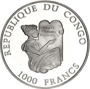 1000 Francs CFA African Fauna obverse image