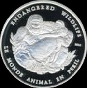 1000 Francs CFA Gorilla, Republic of the Congo, 2003 reverse image