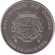 1000 Francs CFA Rhinoceros obverse image