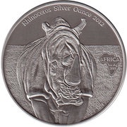 1000 Francs CFA Rhinoceros, Republic of the Congo, 2012 reverse image