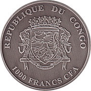 1000 Francs CFA Hippo obverse image