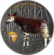 1000 Francs CFA Okapi, Republic of the Congo, 2015 reverse image
