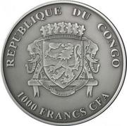 1000 Francs CFA Zebra obverse image