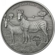 1000 Francs CFA Zebra, Republic of the Congo, 2015 reverse image
