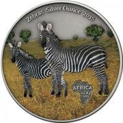 1000 Francs CFA Zebra, Republic of the Congo, 2015 reverse image