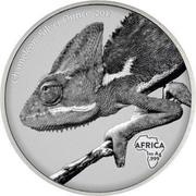 1000 Francs CFA Chameleon, Republic of the Congo, 2017 reverse image