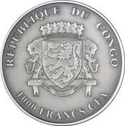 1000 Francs CFA Chameleon obverse image