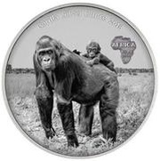 1000 Francs CFA Gorilla with Baby, Republic of the Congo, 2018 reverse image